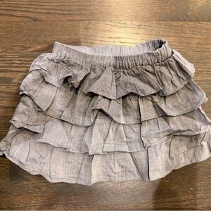 Je Crew Crewcuts denim Ruffled Mini Skirt
